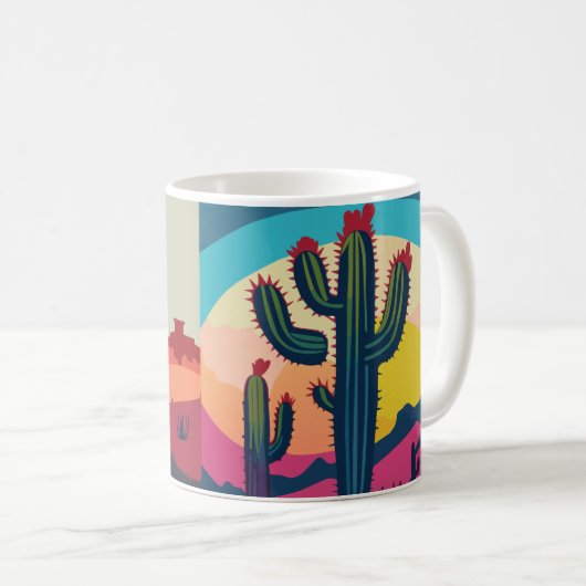 Mug muqueuse de cactus cool (Devant droit)