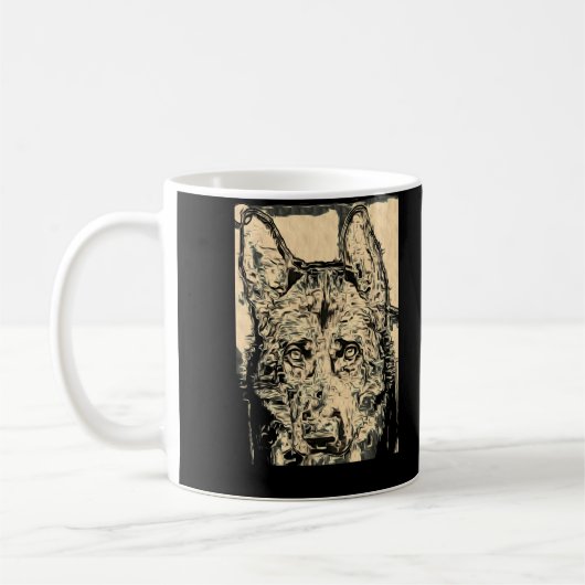 Mug muqueuse de chien k9 (Gauche)