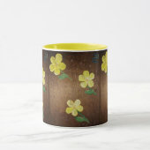 Mug muqueuse de peinture à la fleur jaune (Centre)