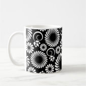 Mug muqueuse florale noire et blanche (Gauche)
