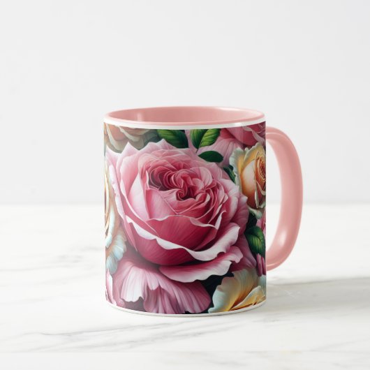 Mug muqueuse rose (Devant droit)