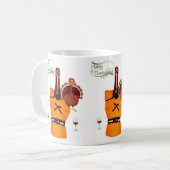 Mug Muqueuses à vin de bon thanksgiving (Devant gauche)