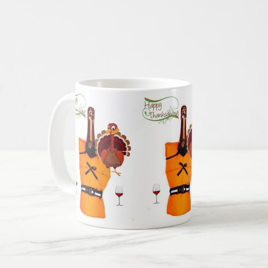 Mug Muqueuses à vin de bon thanksgiving (Devant gauche)