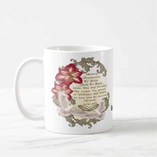 Mug Muqueuses de l'anniversaire du mariage (Gauche)