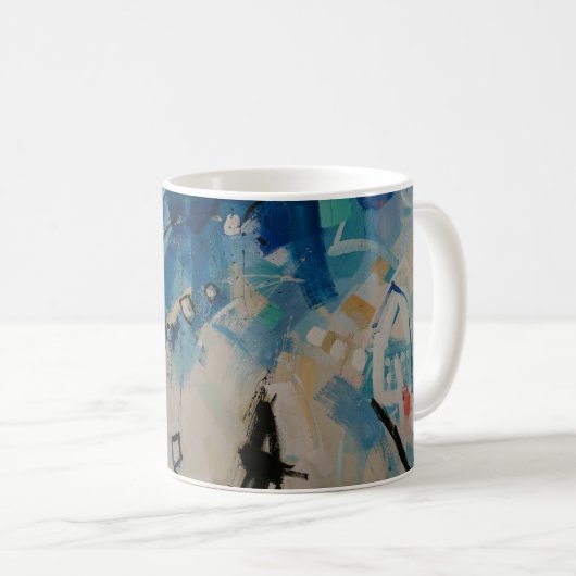 Mug Mur abstrait multicolore (Devant droit)