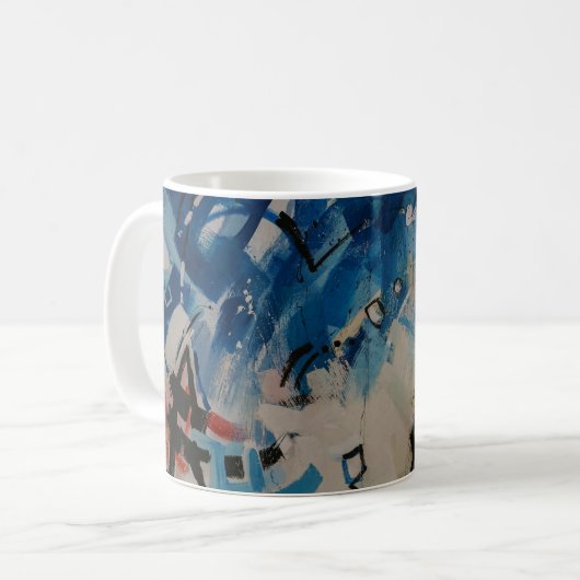 Mug Mur abstrait multicolore (Devant gauche)