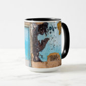 Mug Mur bleu et porte (Devant droit)
