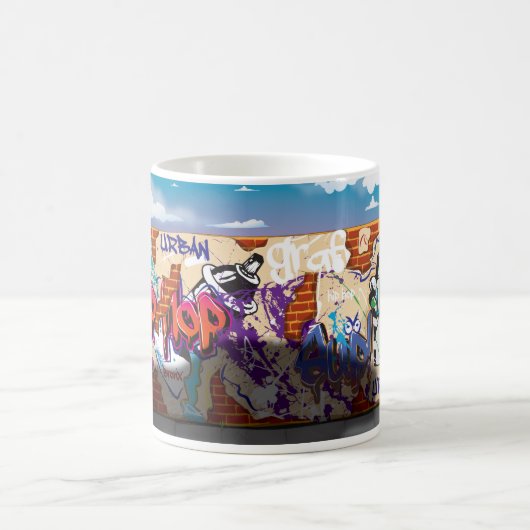 Mug Mur de graffiti de hip hop urbain. (Centre)