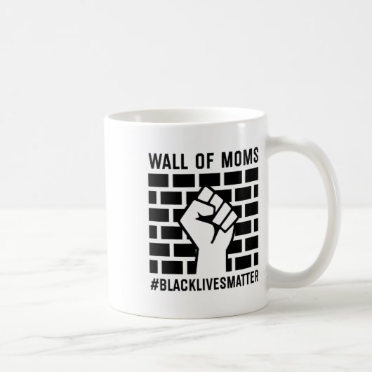 Mug Mur De Moms Black Vit Problème (Droite)