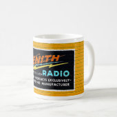 MUG MUR DE RADIO ZENITH DES ANNÉES 1940 ARTICULE (Devant droit)