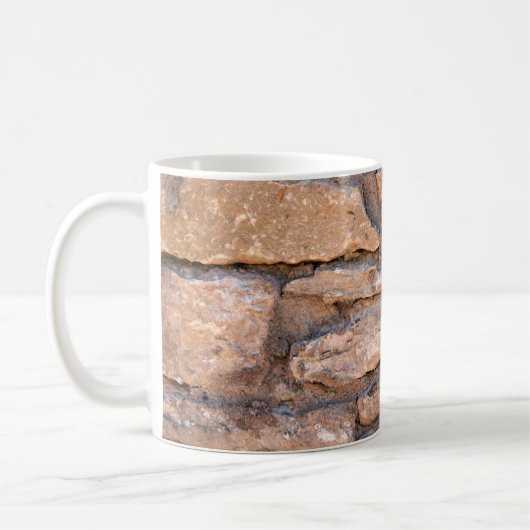 Mug Mur en brique acide. Arrière - plan de murs de bri (Gauche)