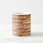 Mug mur en brique de texture beige gros plan (Centre)