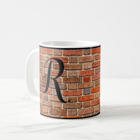 Mug Mur en brique monogramme (Devant gauche)