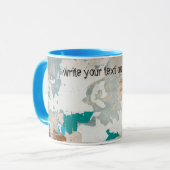 Mug Mur en brique peinte ancienne style loft (Devant gauche)