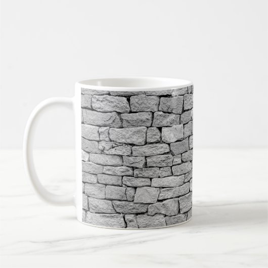 Mug Mur en pierre grise, arrière - plan abstrait. (Gauche)