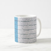 Mug Mur peint en bleu et blanc (Devant droit)