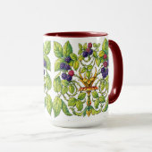 Mug Mûres de l'ère victorienne rétro (Devant droit)