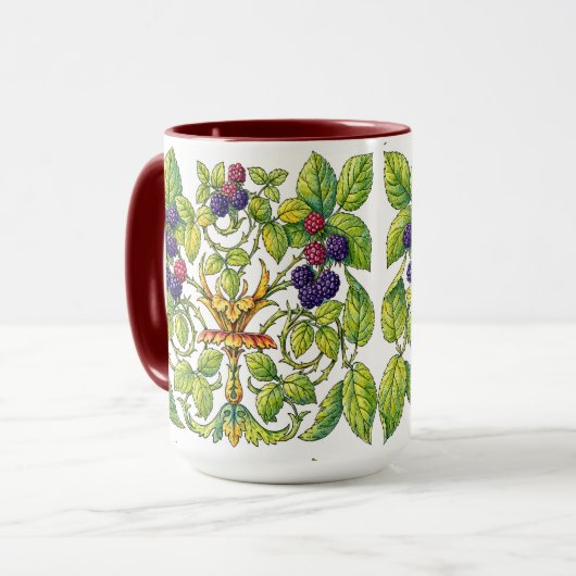 Mug Mûres de l'ère victorienne rétro (Devant gauche)