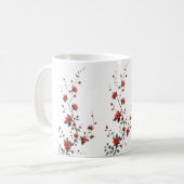 Mug Murmurations de fleurs de printemps en pétales de  (Devant gauche)