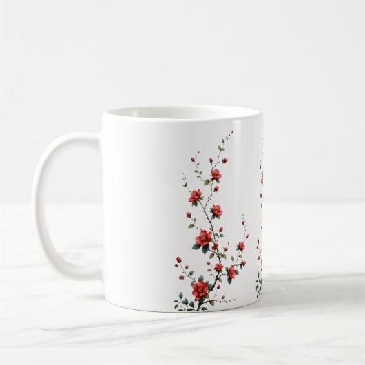 Mug Murmurations de fleurs de printemps en pétales de  (Gauche)