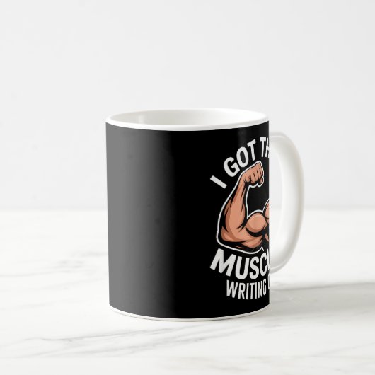 Mug Muscles drôles écrivant du code disant programmeur (Devant droit)