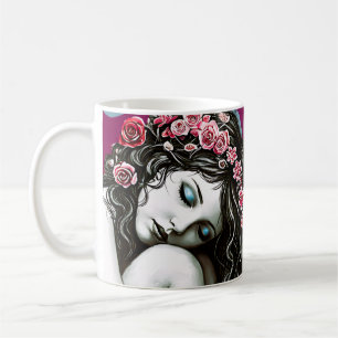 Mug Muse à couronne florale - Portrait de la nature lu