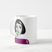Mug Muse rose électrique (Devant gauche)