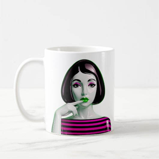 Mug Muse rose électrique (Gauche)