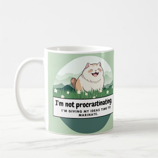 Mug Muse Whiskered : Le Chat Gras Silly Inspirera Les (Gauche)