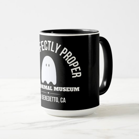 Mug Musée Paranormal - Noir et Blanc (Devant droit)