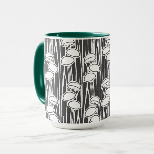 Mug Mushrooms And Grass Pattern (Devant gauche)