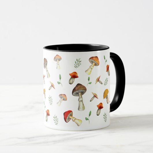 Mug Mushrooms in watercolor (Devant droit)