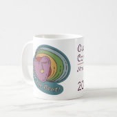 Mug Music Heart Rainbow Favori Nom du chef (Devant gauche)