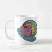 Mug Music Heart Rainbow Favori Nom du chef (Gauche)