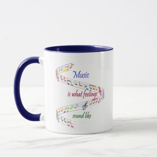 Mug Music is what Feelings Sound Like Inspirational (Gauche)