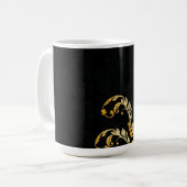Mug Music Note Design de luxe gris or (Devant gauche)