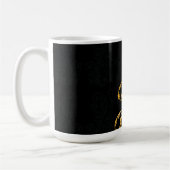 Mug Music Note Design de luxe gris or (Gauche)