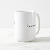 Mug Music Note Luxe noir et blanc (Devant droit)