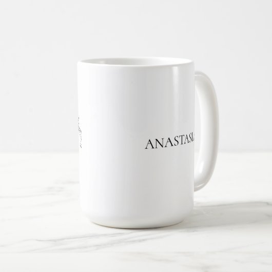 Mug Music Note Luxe noir et blanc (Devant droit)