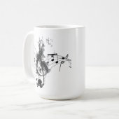 Mug Music Note Luxe noir et blanc (Devant gauche)