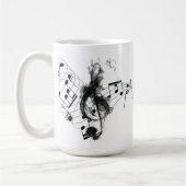 Mug Music Note Luxe noir et blanc (Gauche)