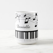 Mug Music Notes Piano Personalized Custom Colors (Centre)