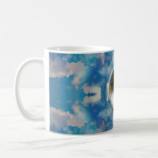 Mug Music speaker and cloudy blue sky (Gauche)
