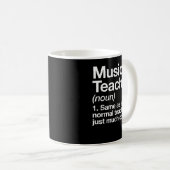 Mug Music Teacher Definition Funny Back To School Firs (Devant droit)