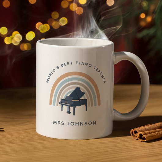 Mug Music Teacher Rainbow Piano