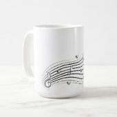 Mug Musical note wave, black line clipart (Devant gauche)