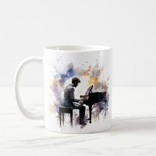 Mug Musicien aquarelle (Gauche)
