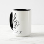 Mug Musicien Cadeau Musique enseignant Cadeau Piano en (Devant gauche)