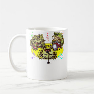 Mug Musicien de groupe de grenouille drôle jouant de l