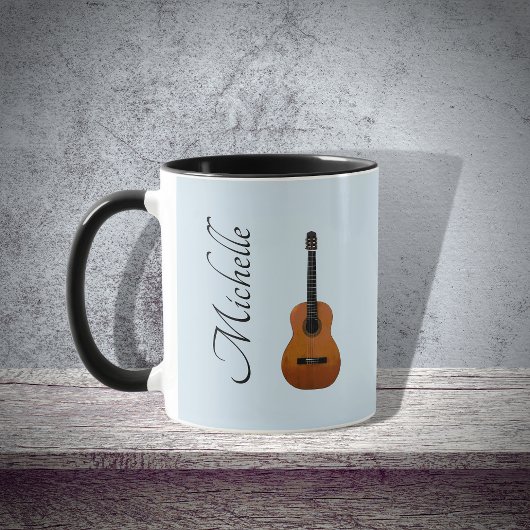 Mug Musicien de guitare de instruments de musique bleu